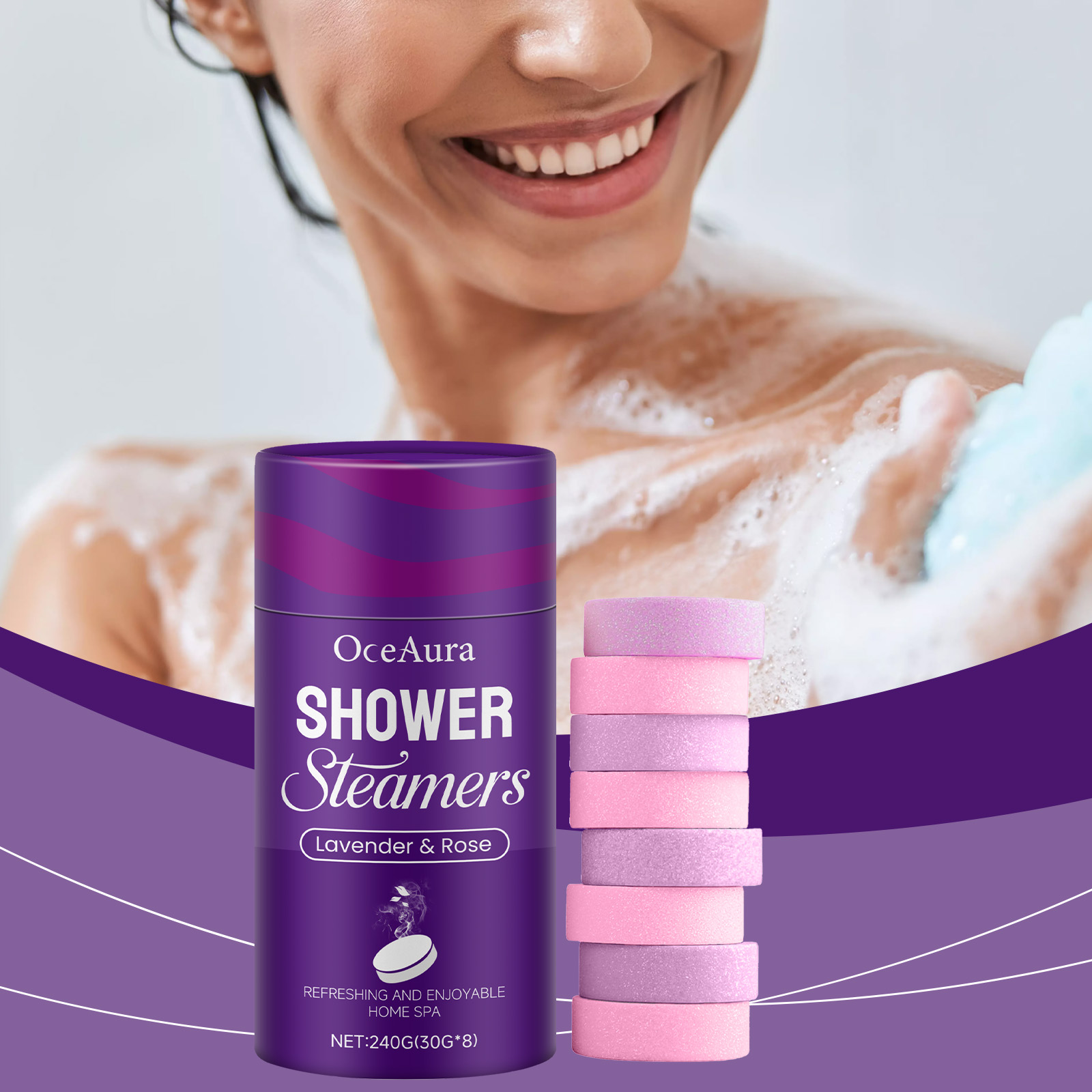 Rosa Lavanda Aromaterapia Docc - Shower Steamer Tablet recensione e prezzo